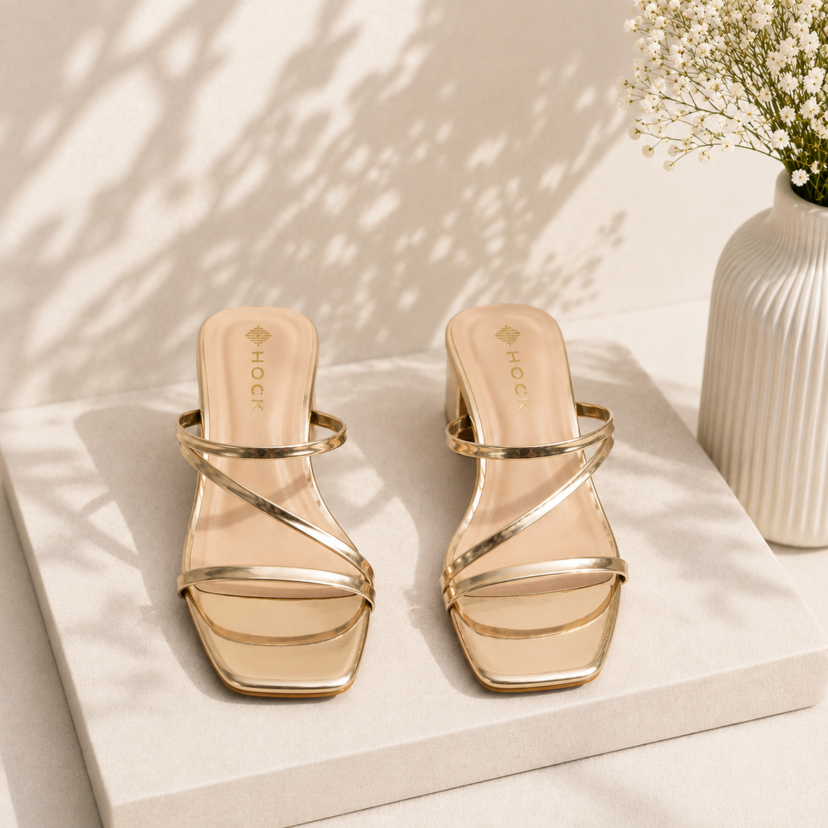 Elora Metallic Heels