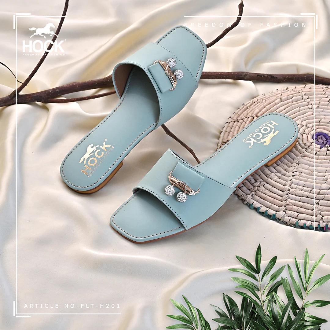 Embellished Strap Flats