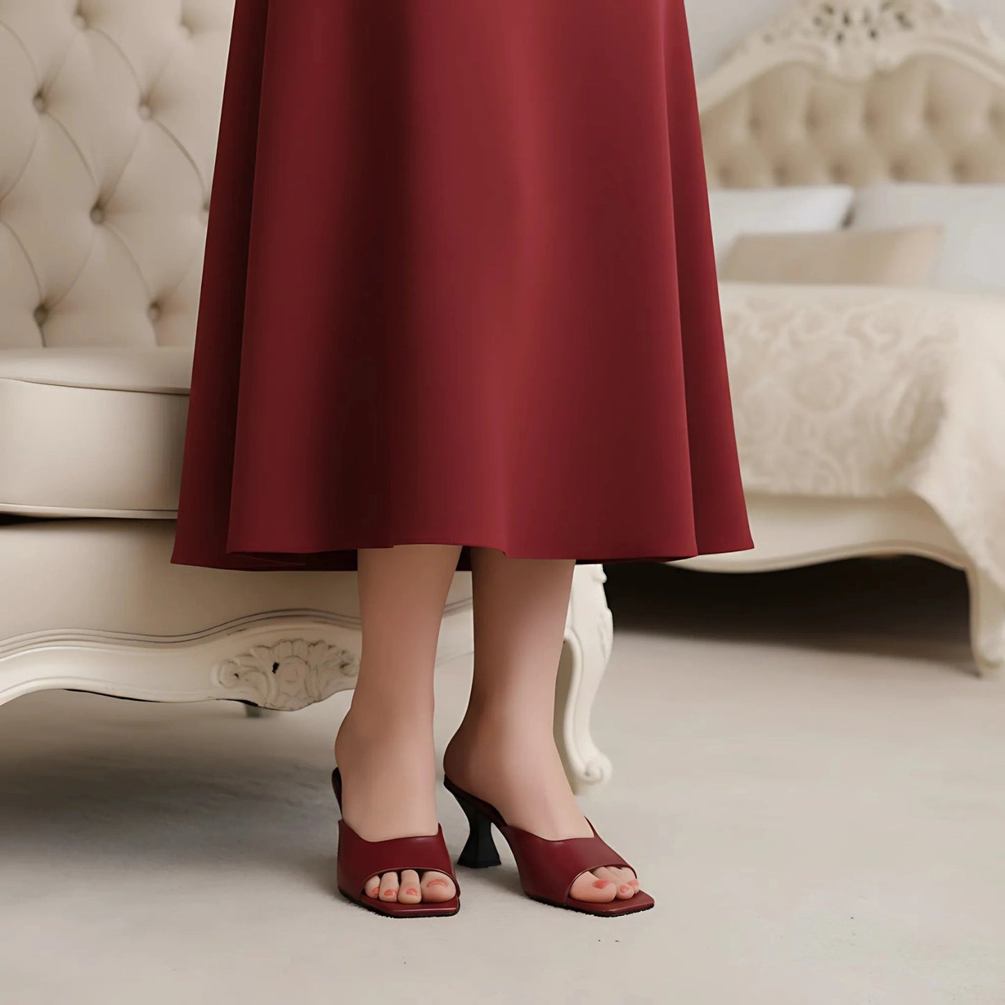 Open Toe-Heeled Sandals