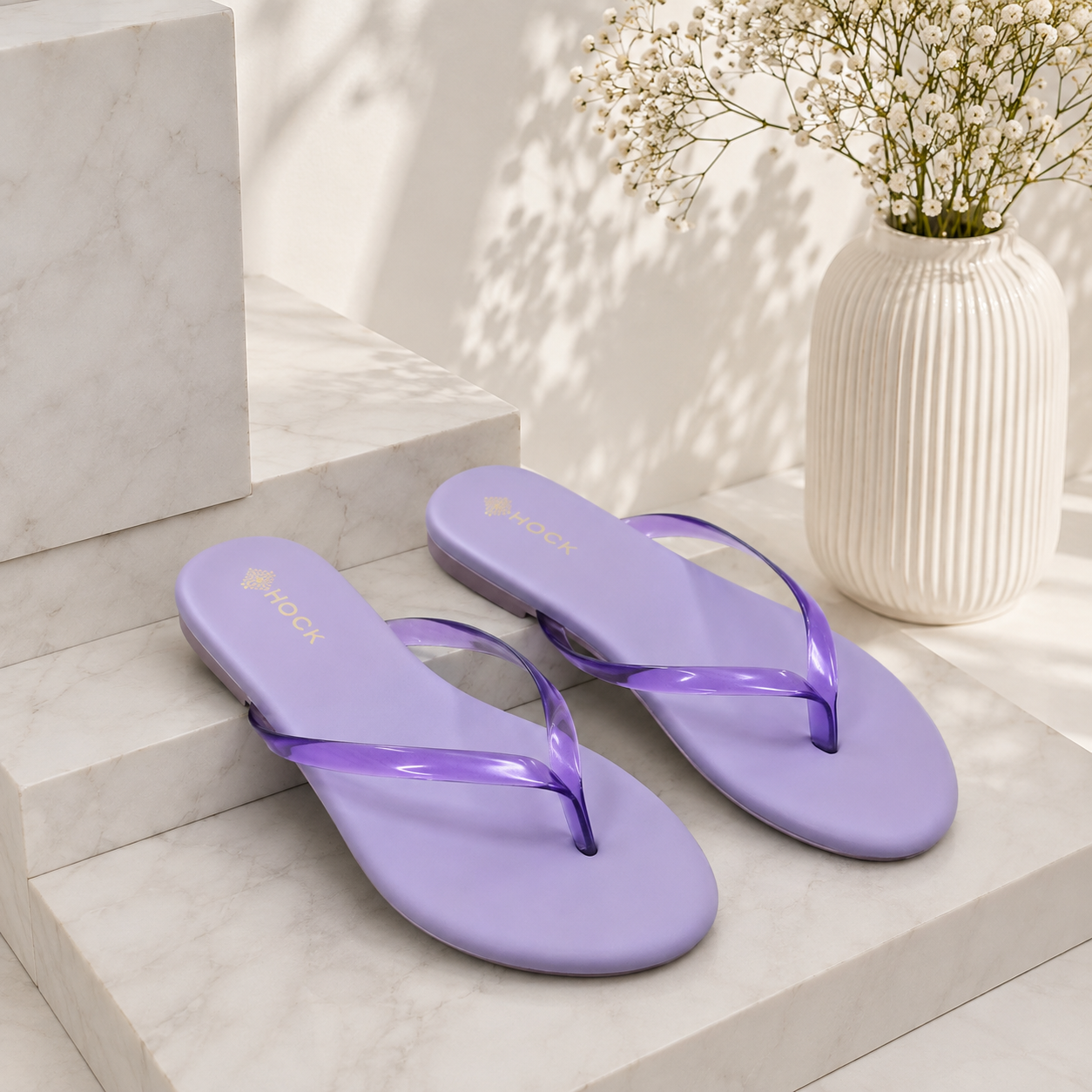 Coral Glow Flip Flops
