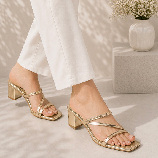 Elora Metallic Heels