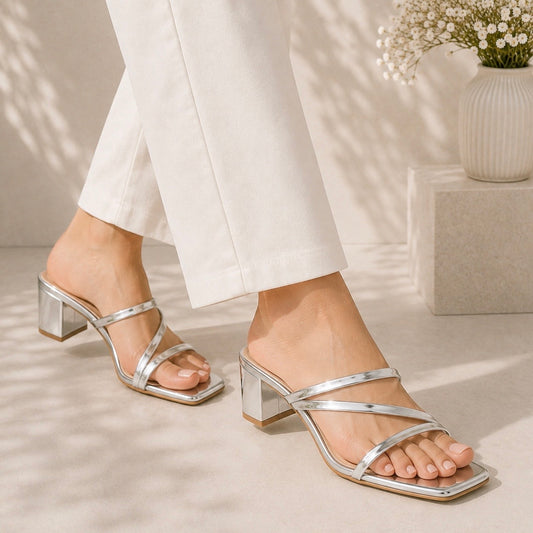 Elora Metallic Heels