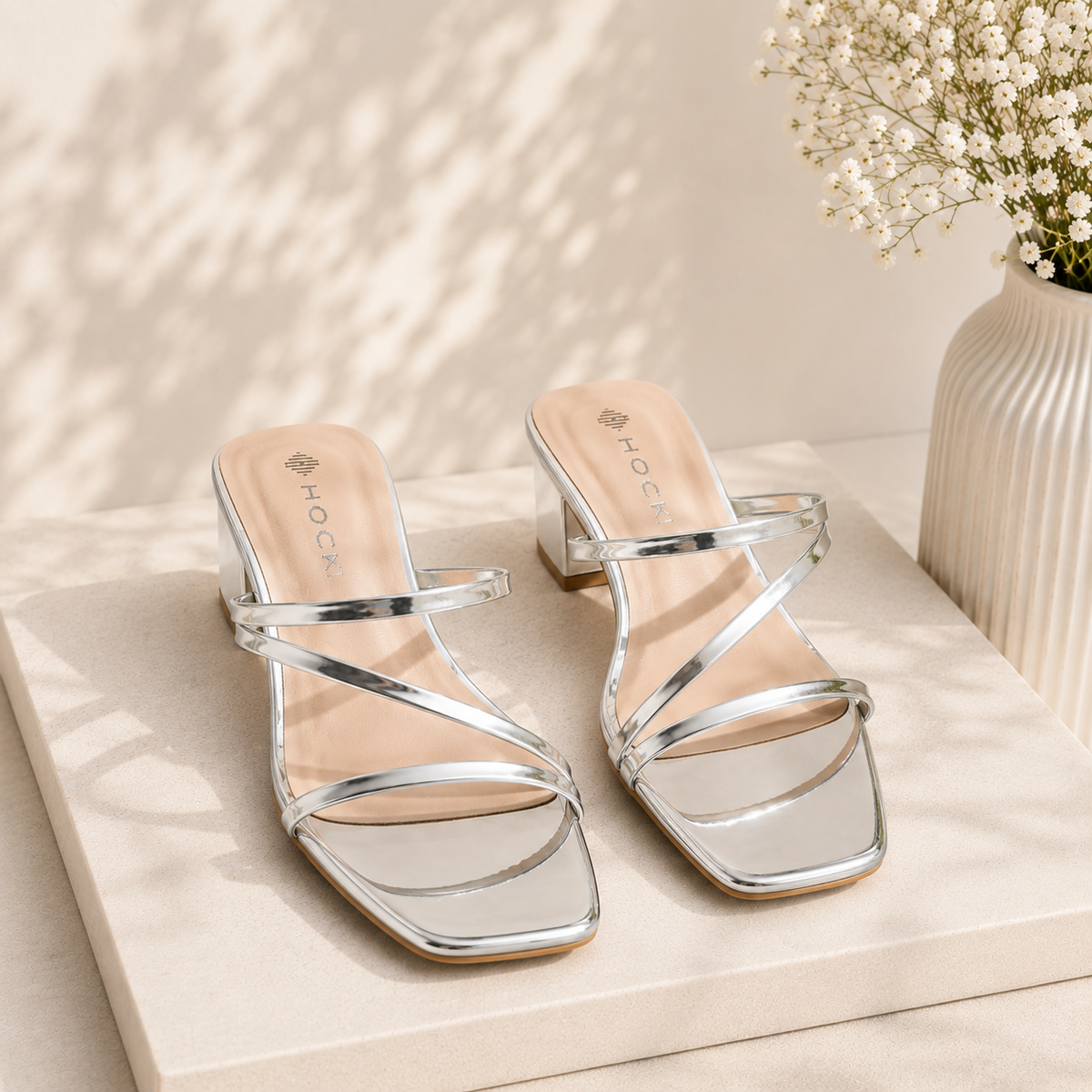 Elora Metallic Heels