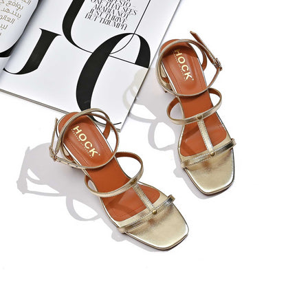 Gold Leather Sandal
