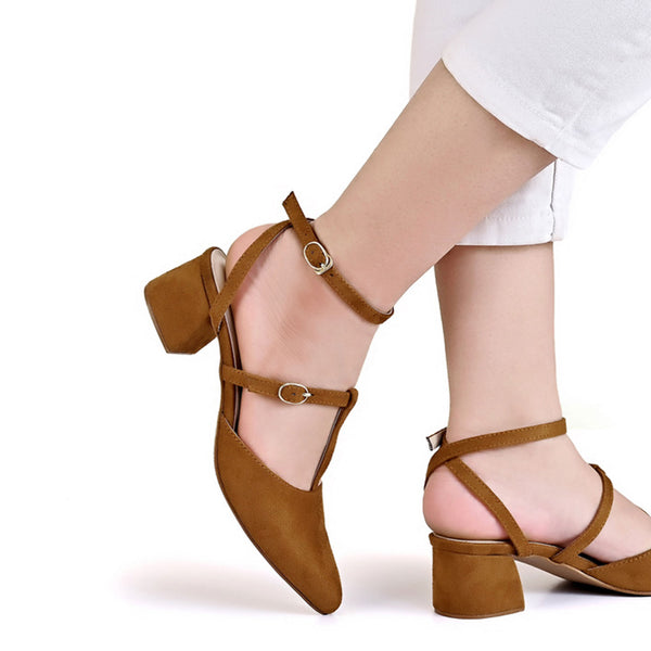 Classy Heeled Shoes | Mustard