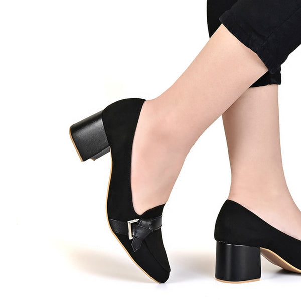 Buckle Knotted Heels | Black