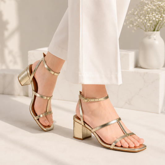 Gold Leather Sandal