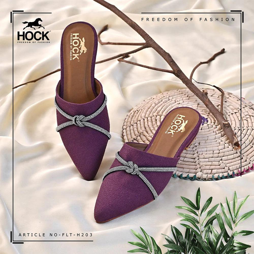 Shop Gem-Embellished Mules (Black) Online – HOCK