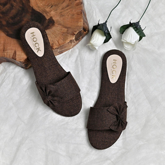 Bow-Jute slippers