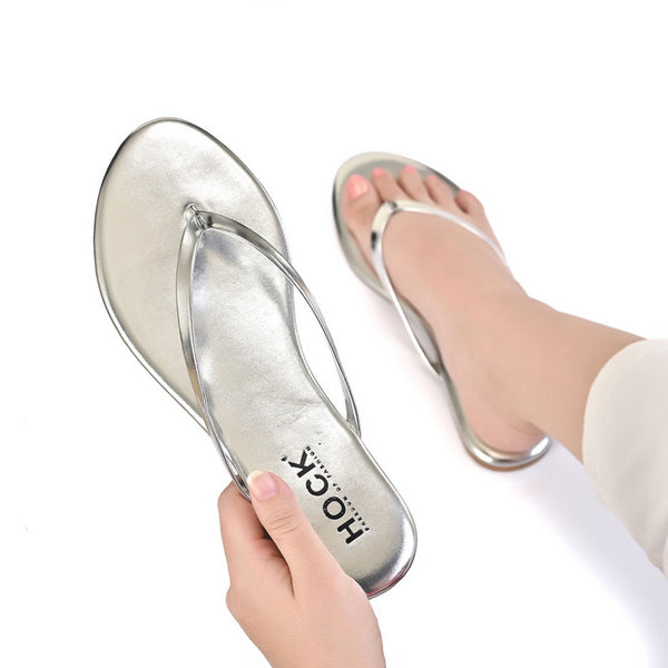 Metallic Flip-flops | Silver