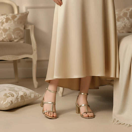 Gold Leather Sandal