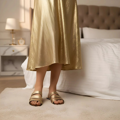 Gold Flat Slipper
