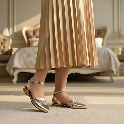 Pretty Gold Mules