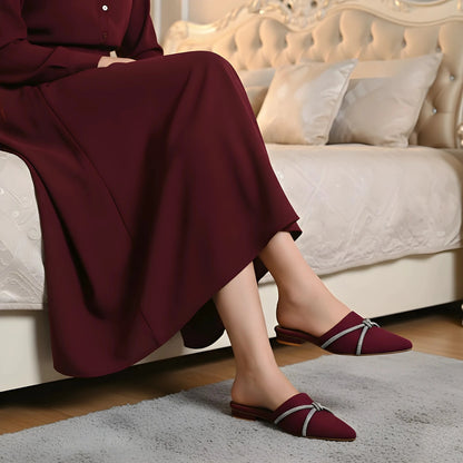 Gem-Embellished Mules