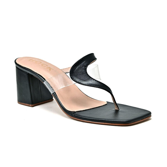 Elegant Thong Block Heel