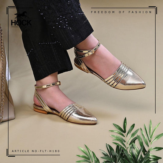 PRETTY GOLD PUMPS (MULES) (Golden)