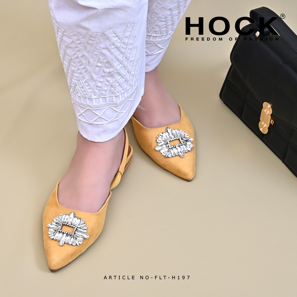 EMBELLISHED Mules PUMPS (Yellow)
