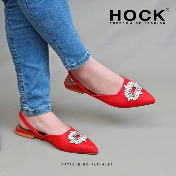 EMBELLISHED Mules PUMPS (Red)