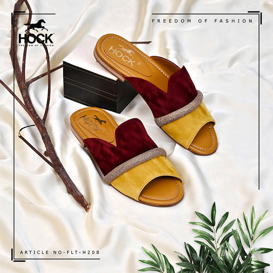 Gem-Velvety Slides (Maroon)