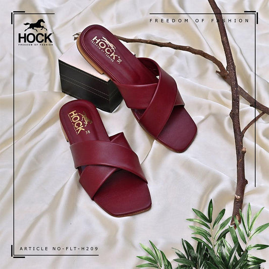 Cross-Strap Flats (Maroon)